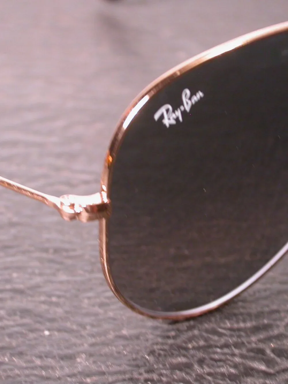 Ray Ban Gold Metal Classic Large Aviator Shades Sunglasses Made in ITALY